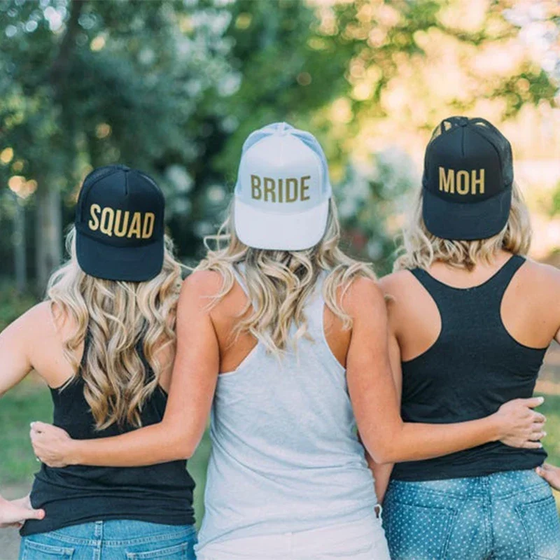 Personalized Bride to Be Groom Groomsman Bridesmaid Party Hats for Bachelorette Hen Night Wedding Engagement Bridal Shower Decor