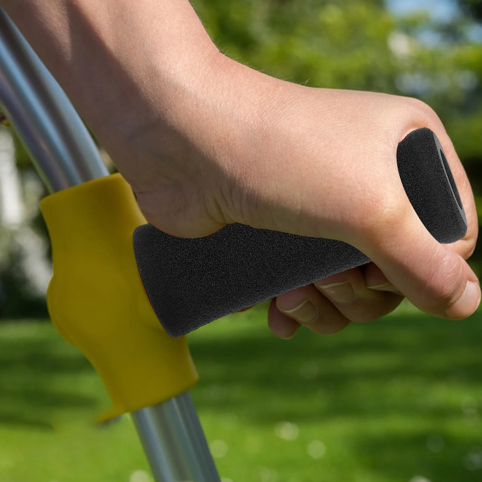 

2Pcs Ergonomic Cane Handle Grips Thick Non-Slip Walking Protectors for Elderly Seniors Disabled Comfortable Secure