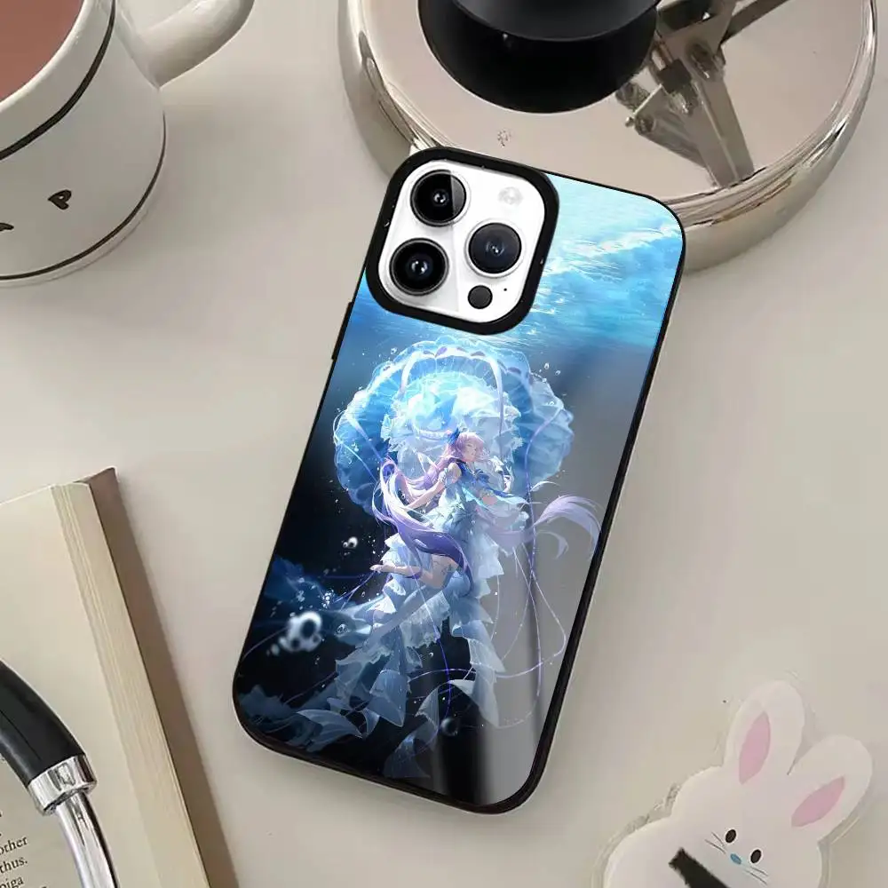 Casing Ponsel Wu-thering C-Carlotta W-Waves Untuk iPhone17,16,15,14,13,12,11 Plus,Pro Max Untuk Pengisian Daya Nirkabel Magsafe