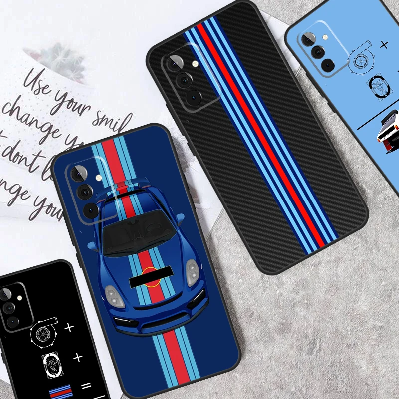 Racing Stripes racer Car Case For Samsung Galaxy A34 A14 A24 A15 A25 A12 A22 A32 A52 A51 A71 A13 A33 A53 A54 Cover