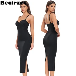 Becirzet Shapewear Body Shaper Women Butt Lifter Tummy Control Slimming Underwear push Up Bra Hemline Split Dress