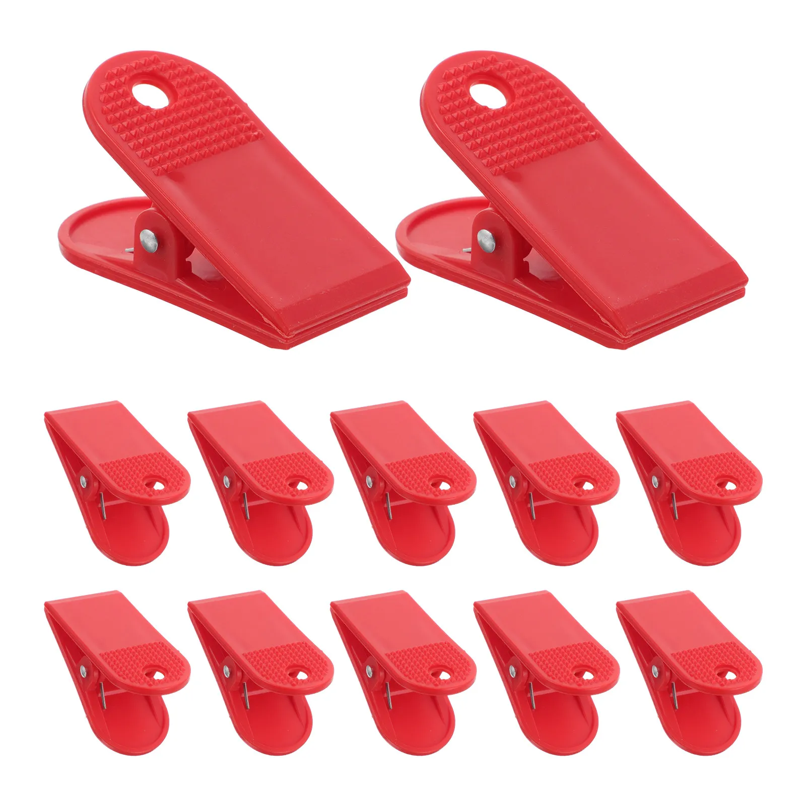12Pcs Universal Treadmill Safety Clips Red Plastic Running Machine Emergency Stop Key Replacement Clamp High Visibility