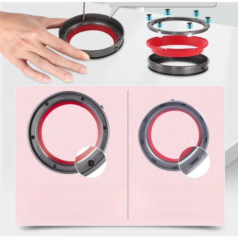 Suitable for Vacuum Cleaner Accessories V10V11V12V15 Dust Bucket Top Cover Card Position Rubber Ring Sealing Ring