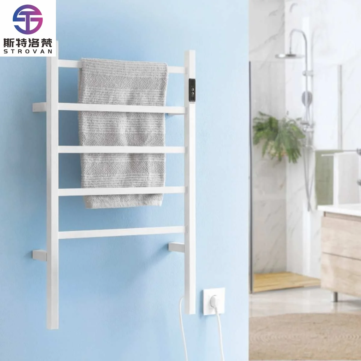 

Freestanding or Wall-mounted Electric Towel Racks with Modern Design, Adjustable Temperature and Timer Function.