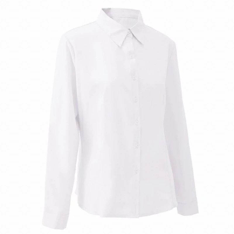 Women's Long Sleeve Blouse Office Ladies Tops Button Up Shirts 2024 Fashion Casual Shirt Long Sleeved Blouse White Shirt Women