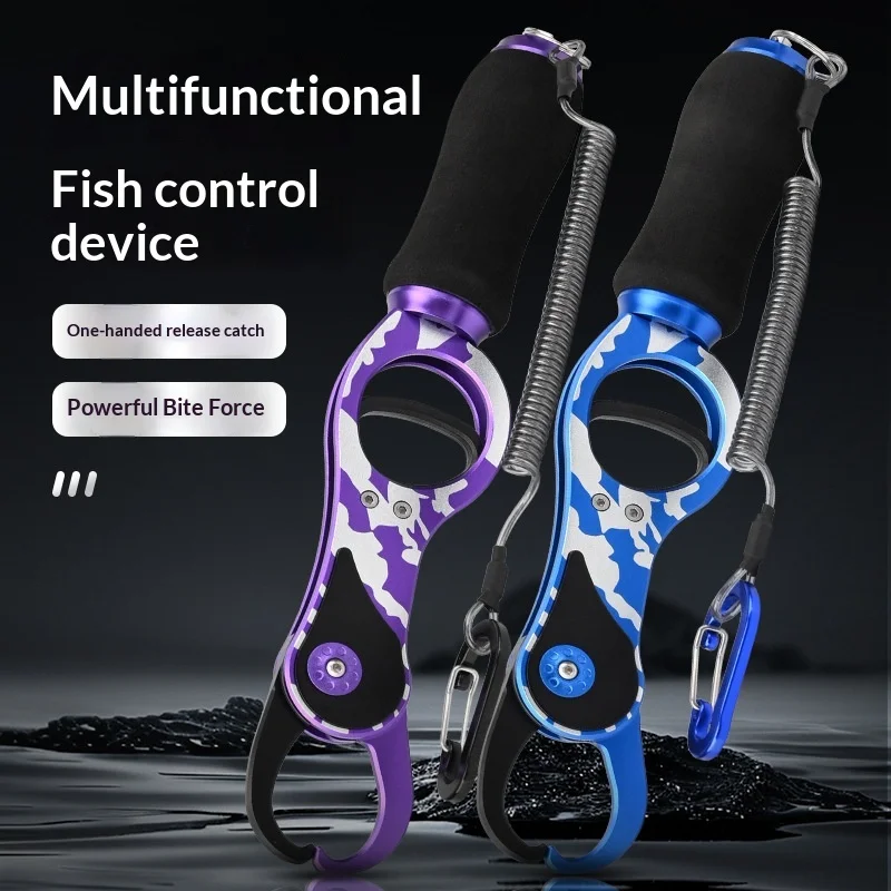 

Новые многофункциональные алюминиевые плоскогубцы-захваты для рыбы с большим пространством для хранения, для использования одной рукой, с нескользящей рукояткой из ЭВА и спиральным шнурком для рыбалки с приманками