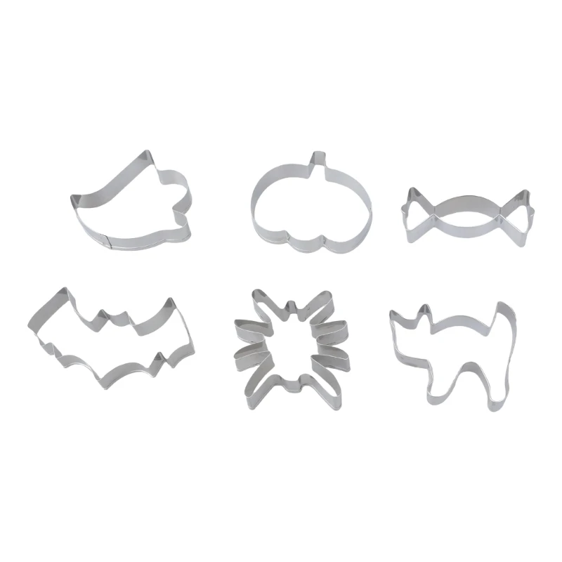 

4X7B 6Pcs Cookie Cutters Set Cookie Molds Stainless Steel Biscuit Cutter Pastry Cutter Baking Tool for Cookie Candy Chocolate