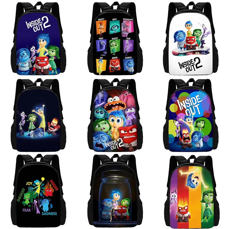 

Disney Inside Out Schoolbag Backpack Anxiety Envy Large Capacity Storage Shoulders Bag Student Supplies Boys Girls Kids Toy Gift