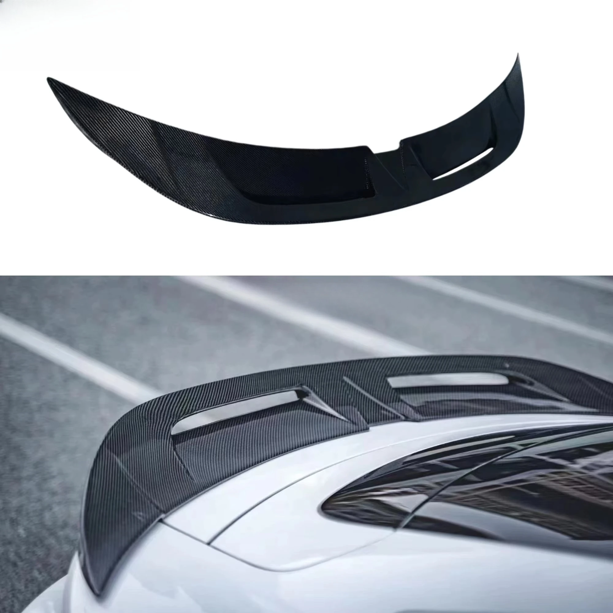 Custom New Carbon Fiber Spoiler for Porsche for Taycan Custom Carbon Fiber Tail Bumper