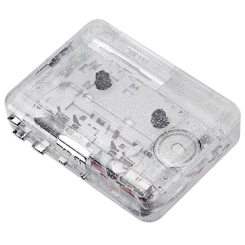 مشغل AD41-Cassette كاسيت شفاف كامل إلى مشغل شريط تنسيق MP3 التوصيل والتشغيل مشغل الصوت الرقمي لـ