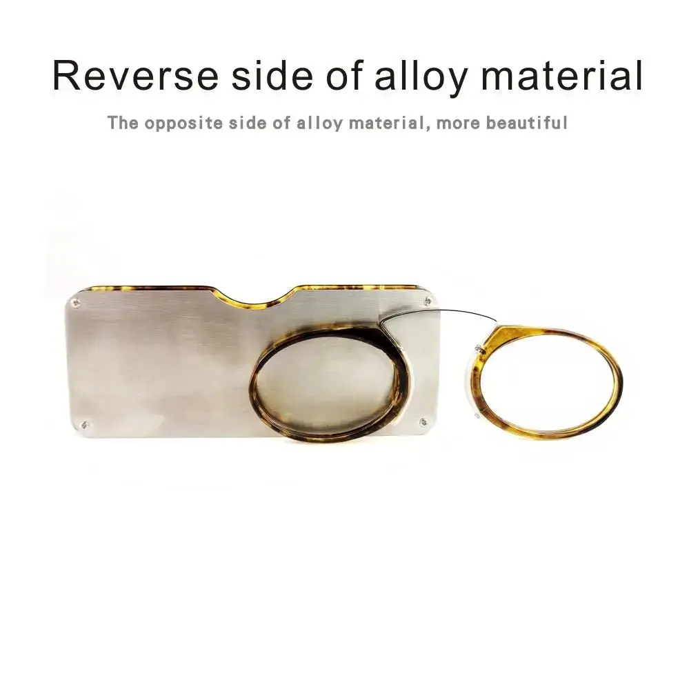 4 Stück tragbare Lesebrillen mit Clip-Nasenbügel für Herren, ultraleicht, ultradünn, presbyopische Brillen mit Original-Etui 1,0 1,5 – Detail 7
