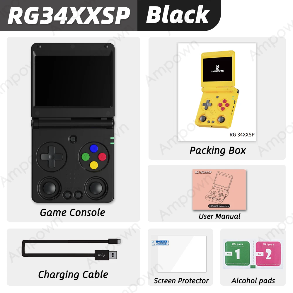 Anbernic RG34XXSP Flip Handheld Console