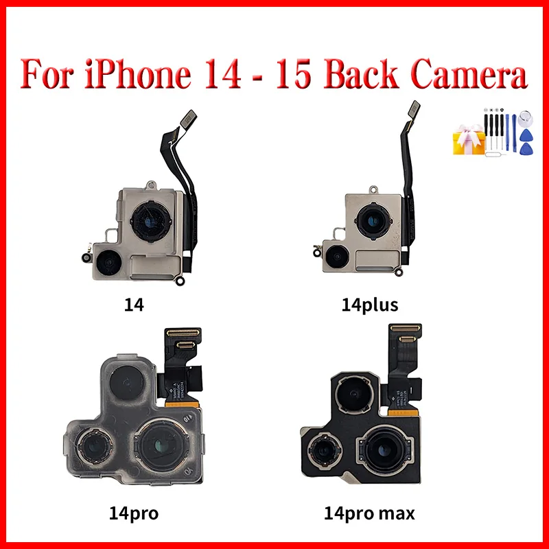 Rear Camera For iPhone 14 15 Plus Pro Max Back Camera Rear Main Lens Flex Cable Camera