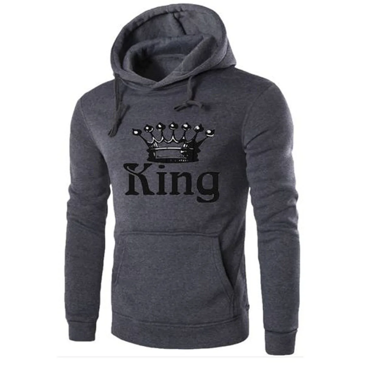 Couples Sweatshirt Print King Queen Hooded New Fashion Casual Hoodies Pullover Hoodies Spring Winter Tops Men/Women Clothing