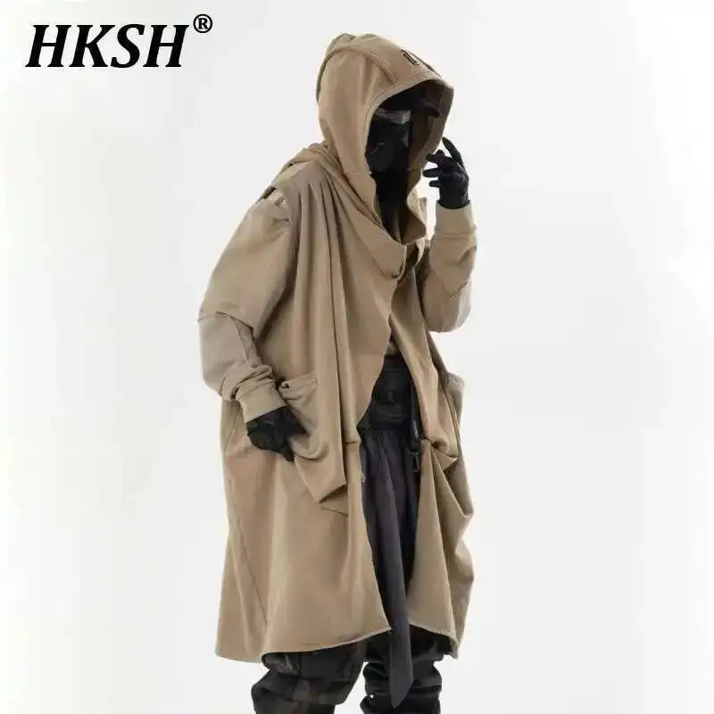 

HKSH Heavy Trend Original Niche Design Spring Autumn Men Tide Punk Waste Land Safari Style Windbreaker Chic Women Jackets HK3860