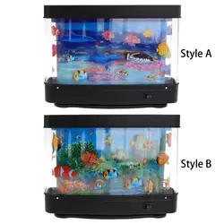 Fish Aquarium Decorative Lamp Moving Background Fake Aquarium Decorative Lamp for Indoor Kids Room Birthday Desktop Living Room