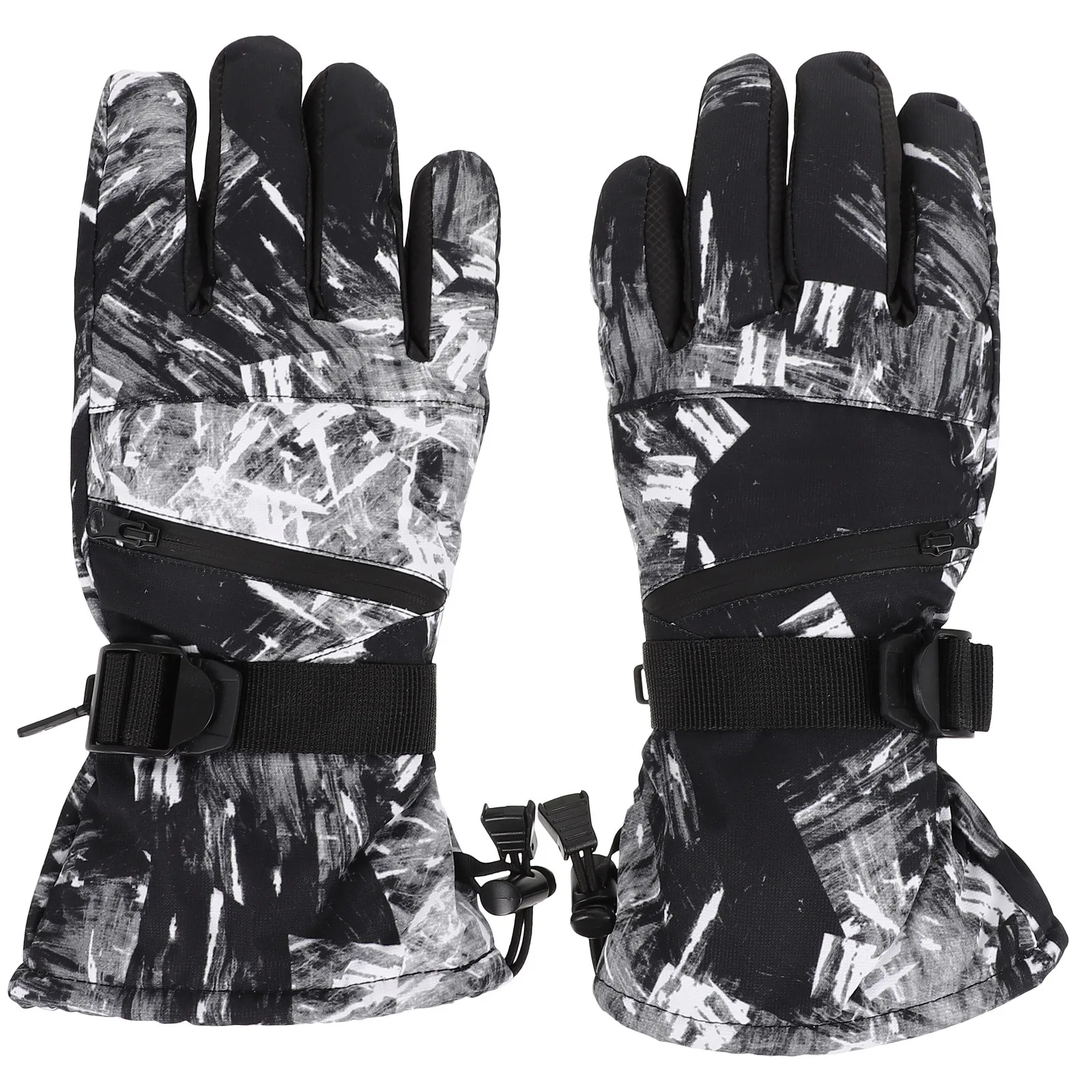Guantes de esquí impermeables para invierno, guantes térmicos cálidos a prueba de viento para ciclismo al aire libre, guantes ajustables funcionales, accesorio deportivo, 1 par