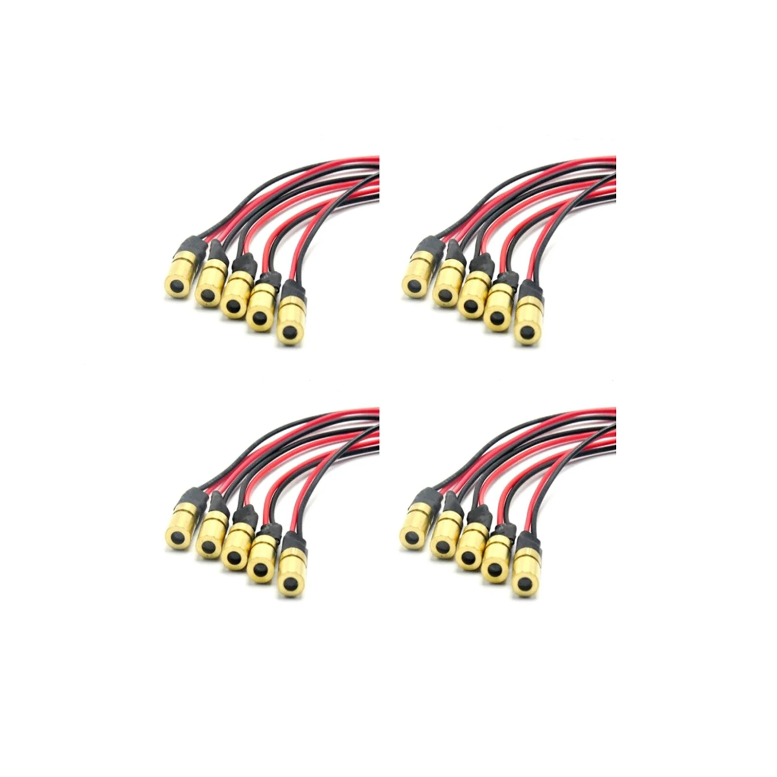 20pcs/lot 6x10mm Mini Brass 780nm 3mW Infra-Red IR Dot Laser Diode Module DC3V