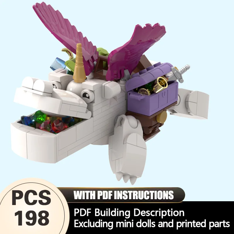 Creators Animal Series Model MOC Building Bricks Loot-O-Potamus Modular Technology Gifts Holiday Assemble Children Toys Suit