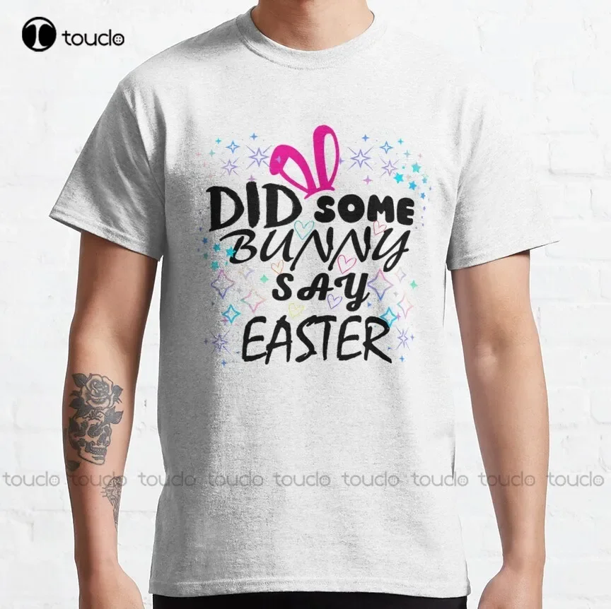 Did Some Bunny Say Easter-Dj Bunny In Da House Rabbit Funny Easte Camiseta clásica Camiseta blanca para hombre Regalo de Navidad