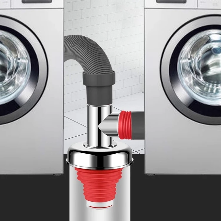 

Anti-odor Anti-overflow Anti-insect Washbasin Washing Machine Floor Drain Cover Three-prong Connector Connect 2in1 Hardware