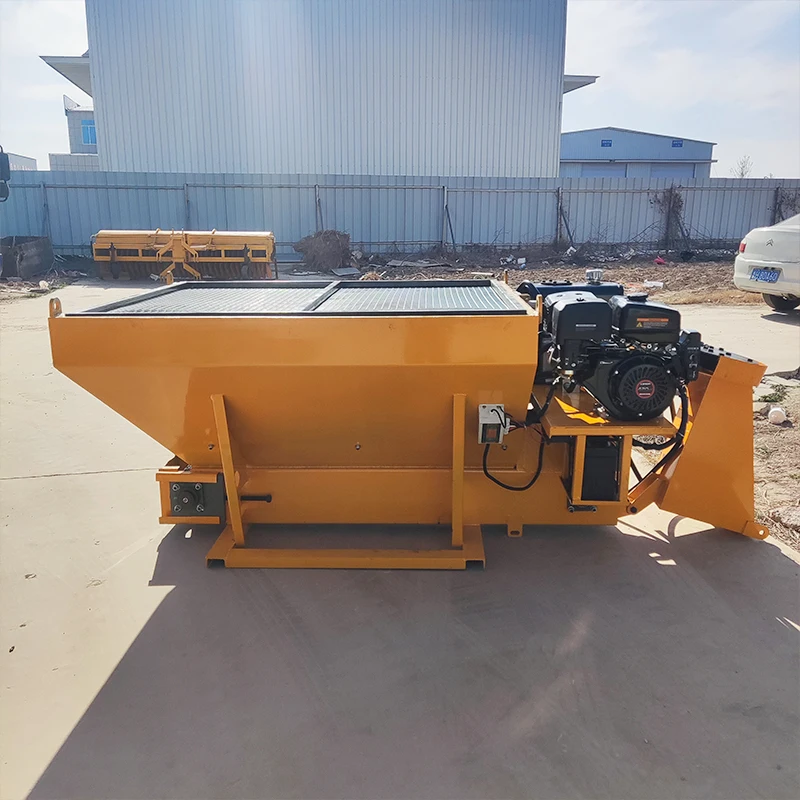 Road Deicing Salt Spreader Truck Tailgate Polyethylene Hopper Spreader For Snow Melt Agent Spreading
