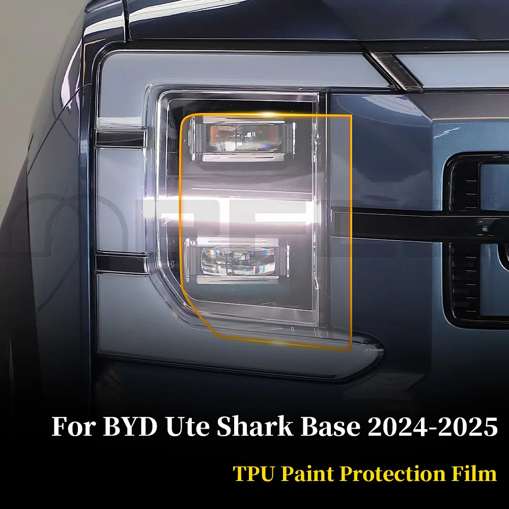 

Headlight Rearview TPU Paint Protection Film For BYD Ute Shark Base 2024 2025 Pre-cut PPF Anti-scratch Clear Bra Resistant Cover