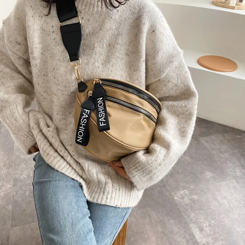 Fashion Women Waist Bag Fanny Pack Large Capacity Crossbody Chest Bags Banana Pack PU Leather Female Waist Belt Bag Phone Pack