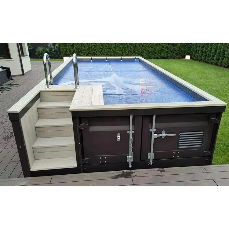 

20-Foot steel container pool, durable portable container pool for outdoor swimming