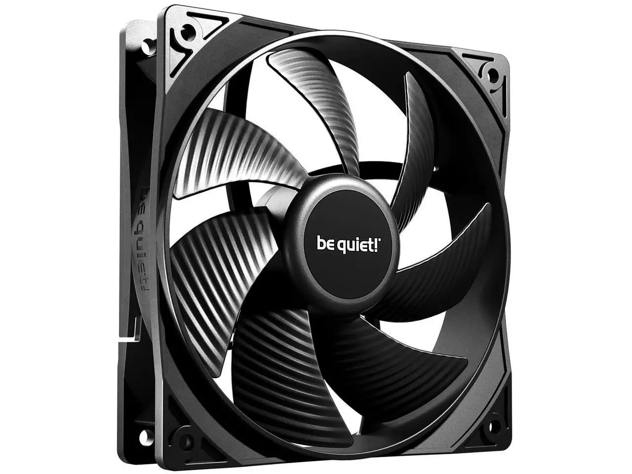 Pure Wings 3 | 120mm PWM Case Fan | High Performance Cooling Fan | Compatible with Desktop | Low minimum rpm | Low Noise | Black | BL105