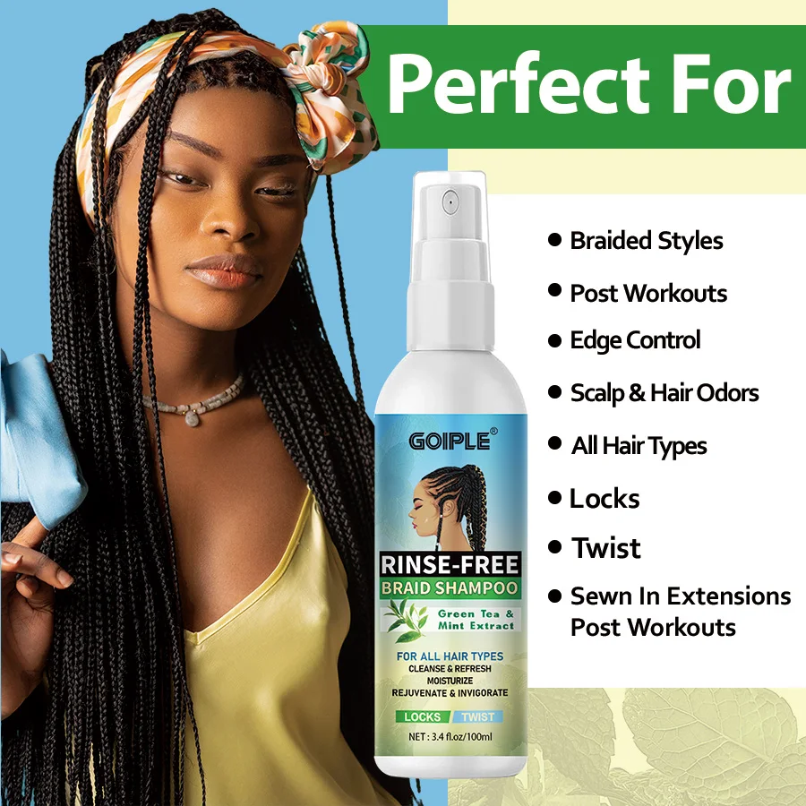 60 مل تجديل موس و 100 مللي مجموعة شامبو جديلة خالية من الشطف تصفيف التحكم في التجعد ترطيب الضفائر النظيفة قفل ومنتجات تويست