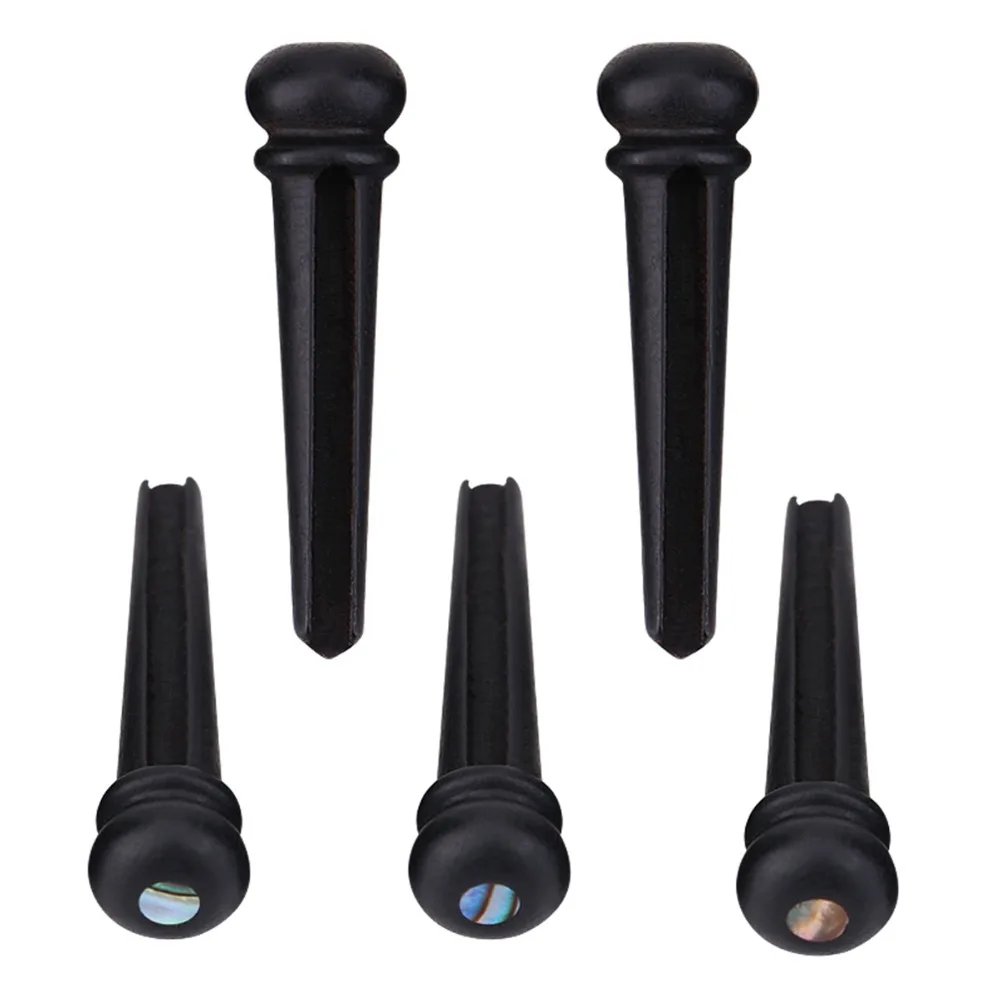 ​ 6 Stück ​ Ebenholz ​ Stegstifte aus Ebenholz ​ Abalone Dot Inlay Abalone Shell ​ ​ Gitarrenbrücke Pin ​ Ersatzteile ​ Teile für Akustikgitarre