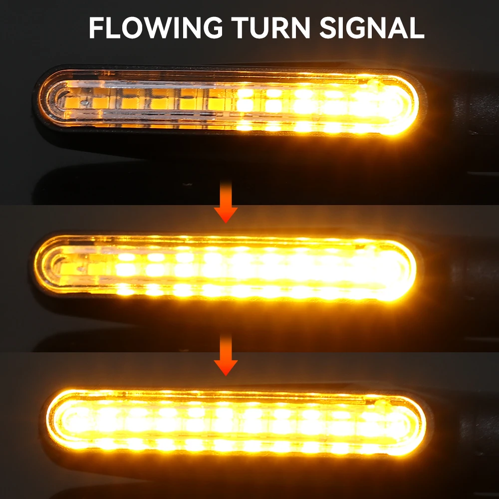 2/4pcs Universal LED Motorcycle Turn Signal Light Blinker Rear Lights Lamp Accessorie Waterproof Amber Flasher Indicator image 4