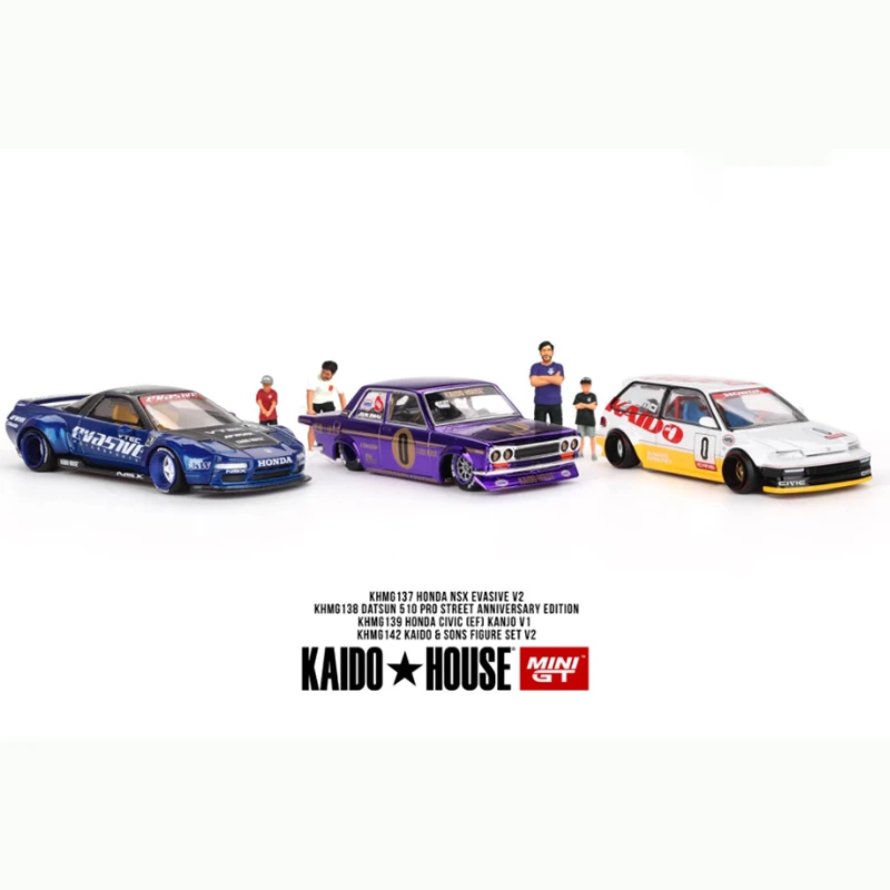 

Kaido House & MINIGT 1/64 гальванический Datsun/синий NSX/Civic сплав модель автомобиля коллекция дисплей игрушка подарки сувениры