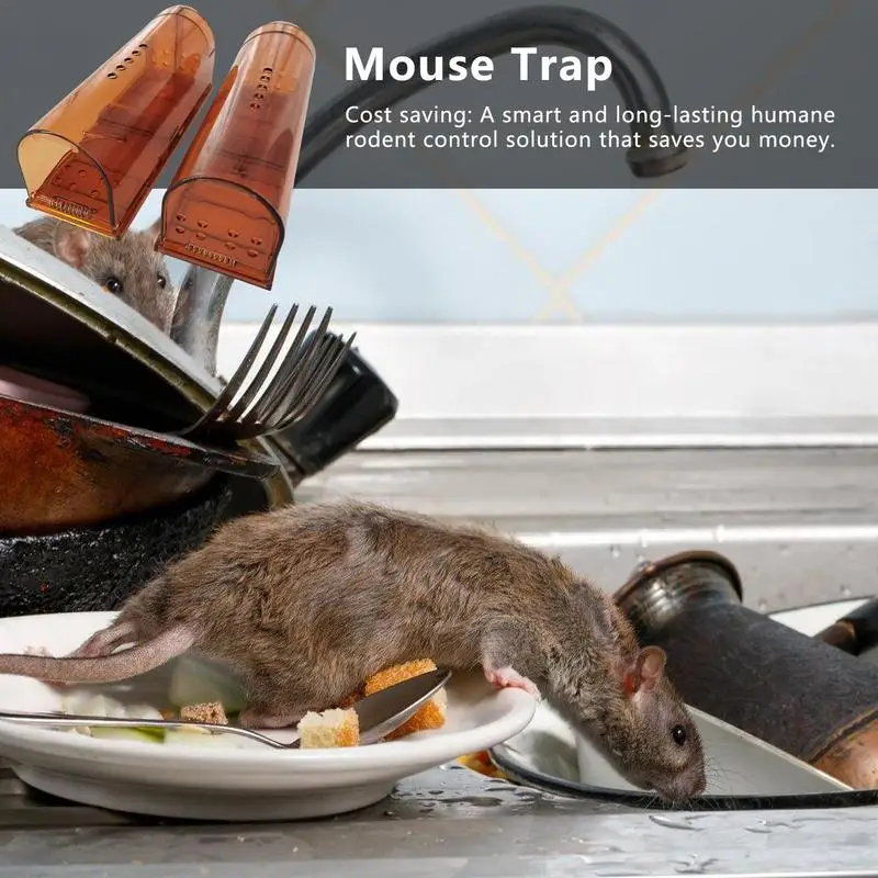 2 PCS Humanized Mouse Trap Catch And Release Mouse Trap Mouse Pet Safe Best Indoor Or Outdoor Rat Cage