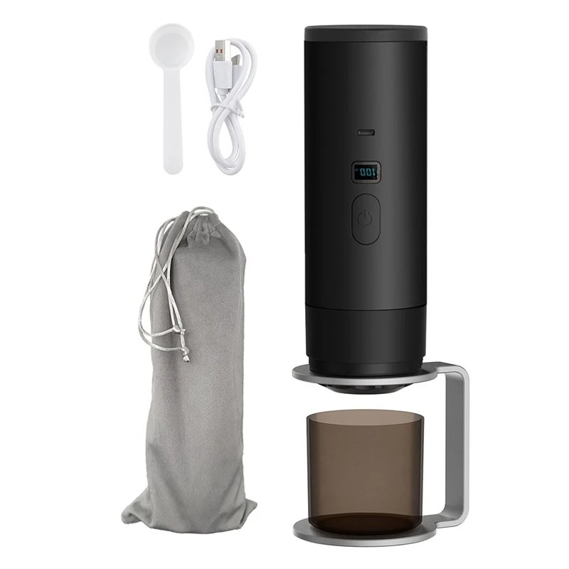 A97T Nano Car Espresso Machine Portable Coffee Maker For Large Capsule, Small Capsule Ground Coffee, For Hiking, Camping