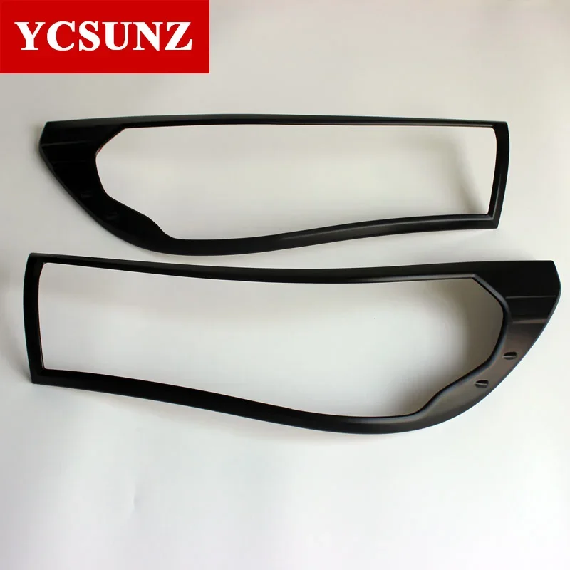 Black Car Accessories Head Lights Cover For Toyota Hilux Revo 2015 2016 2017 2018 2019 2020 Basic Version Car SR5