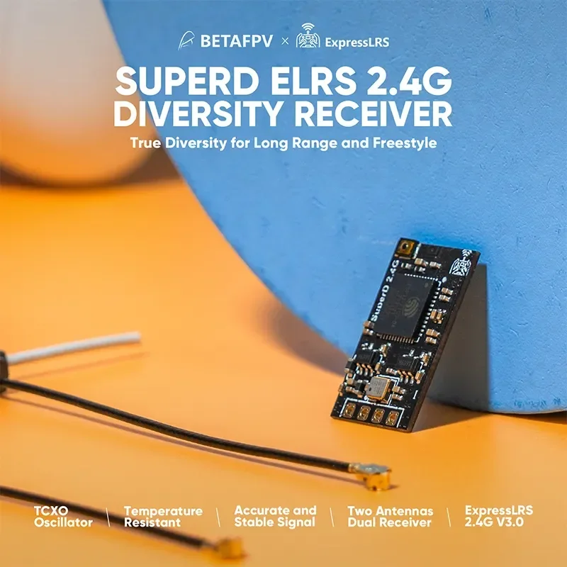 

1 шт./2 шт. BETAFPV SuperD ELRS 2,4G разнообразный приемник ExprssLRS RX 2T антенны TCXO IN для RC FPV дальнего действия/фристайл-дрона новый