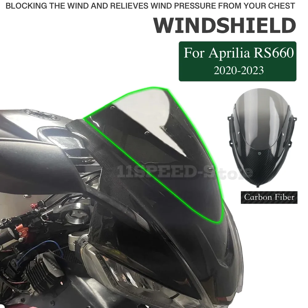 3k Dry Carbon Fiber WindScreen Enhanced sporty windshield for Aprilia RS660 2020-2023 Motorcycle accessories