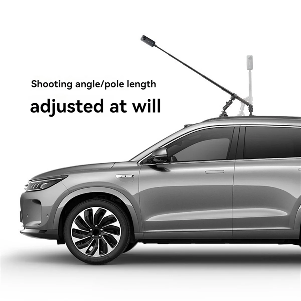 

Car Suction Cup Mount Kit with Invisible Selfie Stick Ball Head Adapter for Insta360 X4 X3 Action Camera Accessories