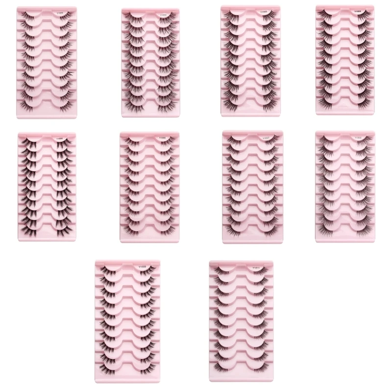 

False Eyelashes Natural Look Soft Strip Fake Half Lashes Short Wispy Eye Lashes R3MF