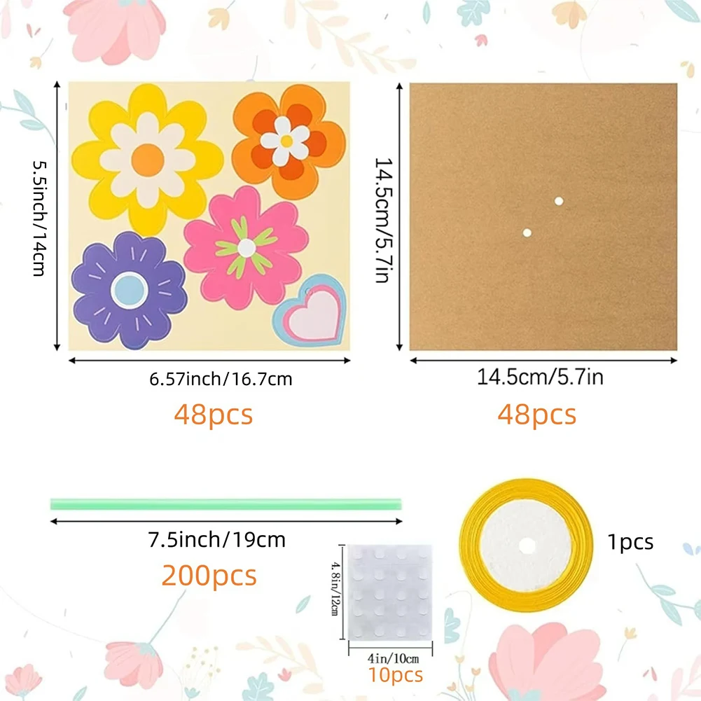 Flower Bouquet Craft Kit DIY Flower Paper Craft Kit Floral Bouquet Making Kit for Mothers Day Thankful Gift