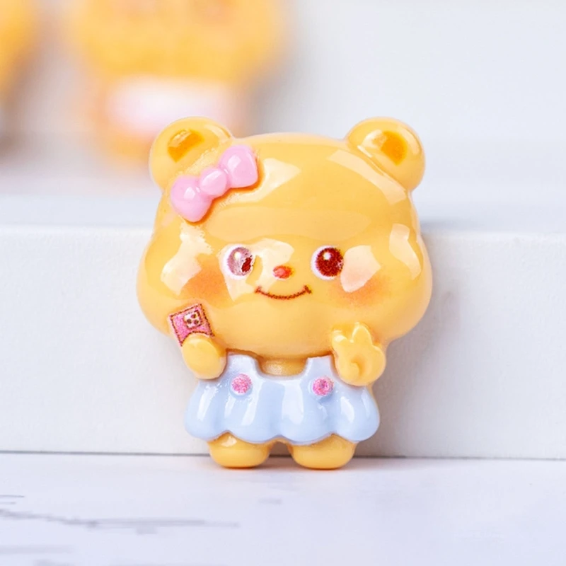 Crafts Handmade Hair Clips Resin Bear Lovely Hair Barrettes Hairpin for Creative Hair Styling Accessories