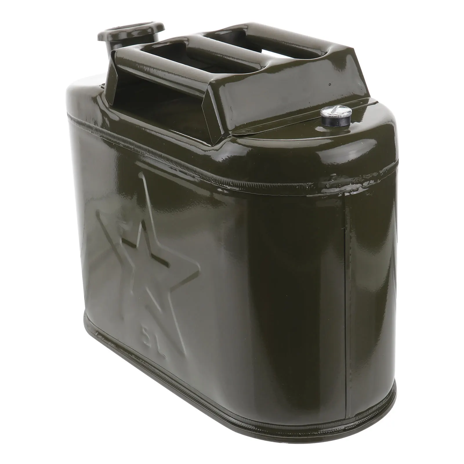 

1Pcs 5L Barrel Portable Thickened Iron Oil Storage Container Standby Fuel Can for Car Outdoor Durable and Shock