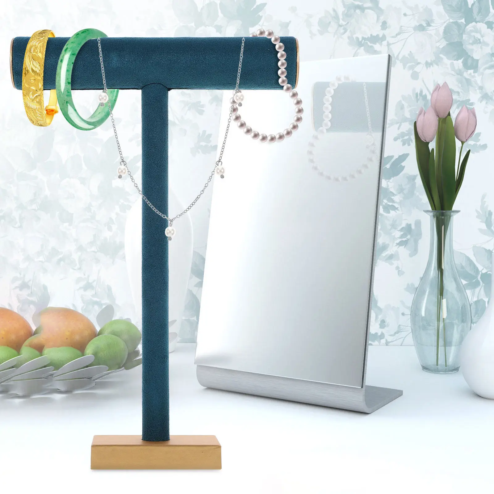 

T Shape Jewelry Display Stand for Necklaces Bracelets Earrings Organizer Resin Jewelry Holder Rack for Home Decor and Gift