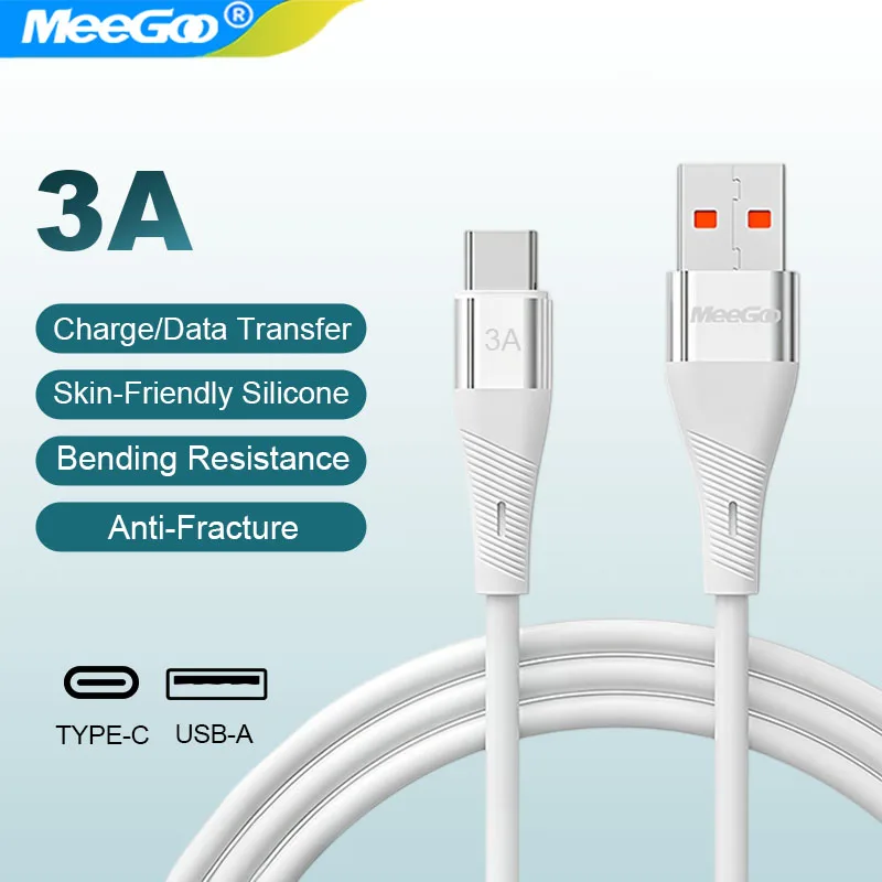 MeeGoo USB Typ C Kabel USB 3.0 auf USB C Schnellladekabel Datenübertragungsadapterkabel USB 3.2 10 Gbit/s 60 W für Xiaomi Samsung