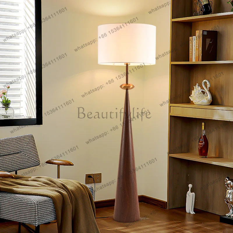 YJ Nordic simple wood cone unique dignified living room bedroom creative wabi sandy wind vertical floor ornament can shine