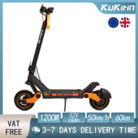 KuKirin G3 for Adult Electric Scooter 1200W Motor 52V18Ah Battery 50KM/H speed 63km Range 10″ Off-Road Tires Foldable E-Scooter