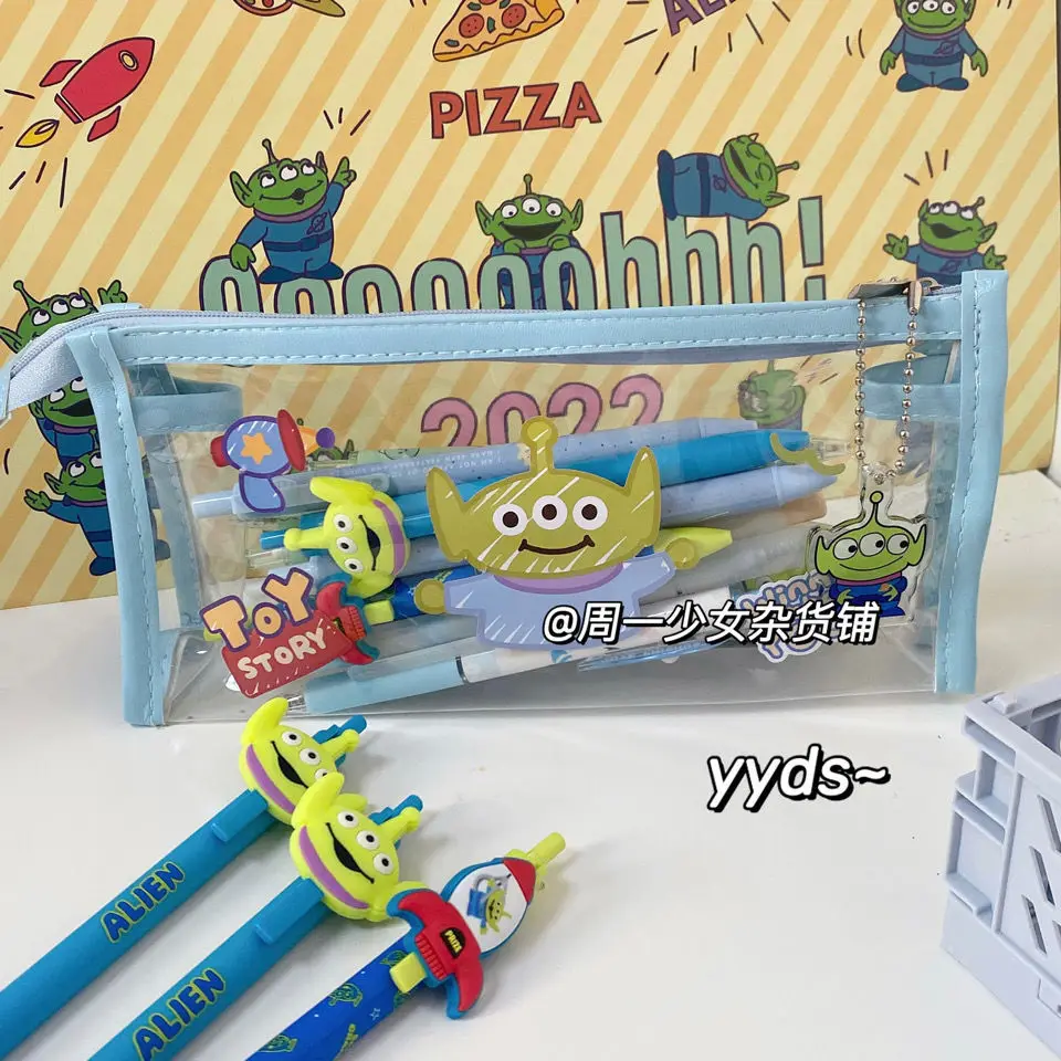 Disney trasparente Toy Story Pencil Bag 2022 nuovo popolare studente cancelleria giapponese astuccio per matite di alto valore borsa per cosmetici