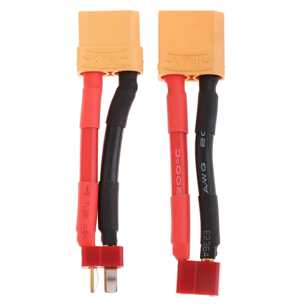 XT90 to T Plug RC Adapter Cable 12AWG Battery Connector for Universal RC and Vehicle Charger